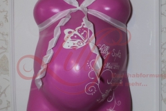 Gipsabdruck Babybauch Gestaltung und Aufarbeitung Premium pink Corsage Lilly-ART Burg Stargard Waren_Mueritz Mecklenburg